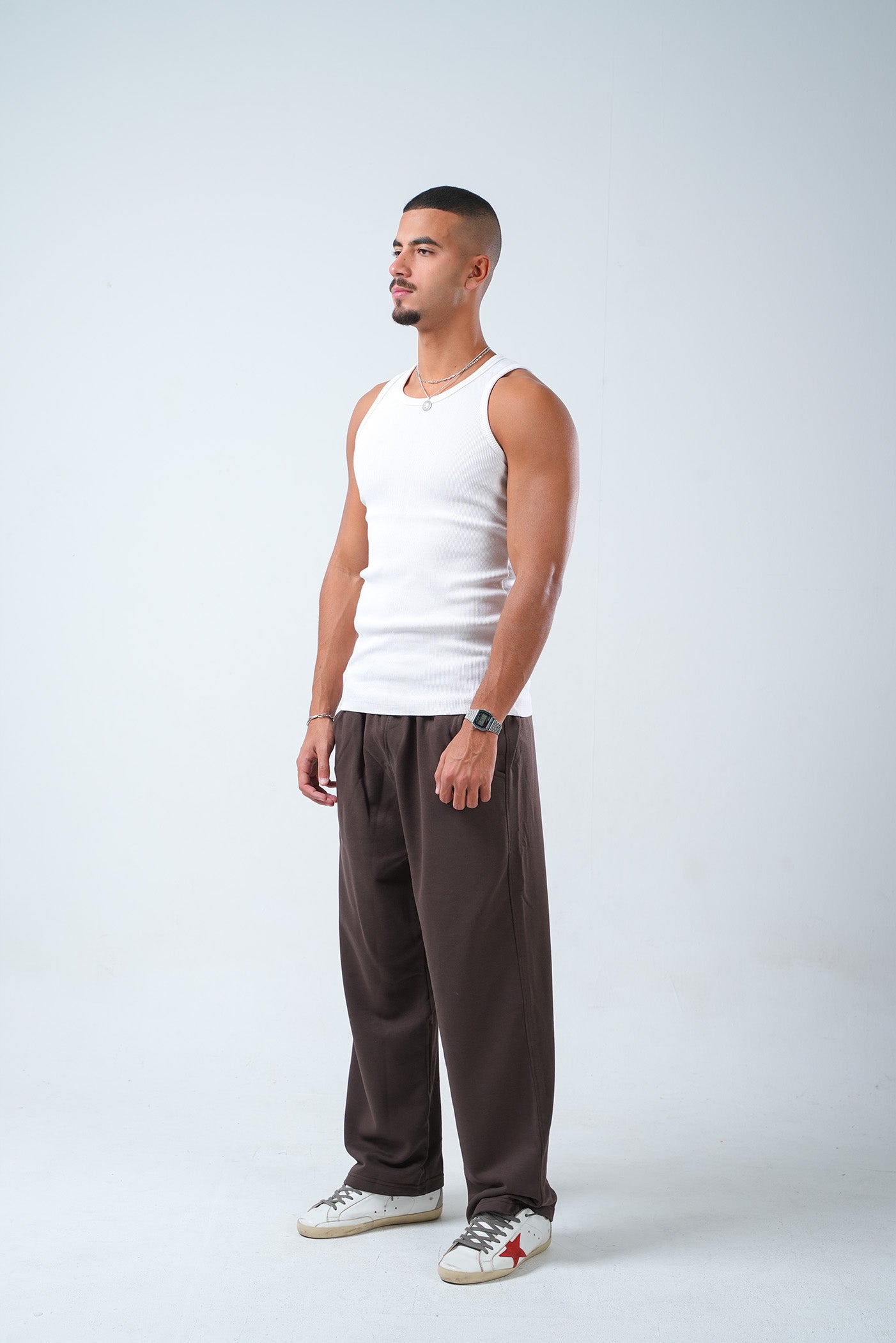 Wild Leg Sweatpants – Dark-Brown
