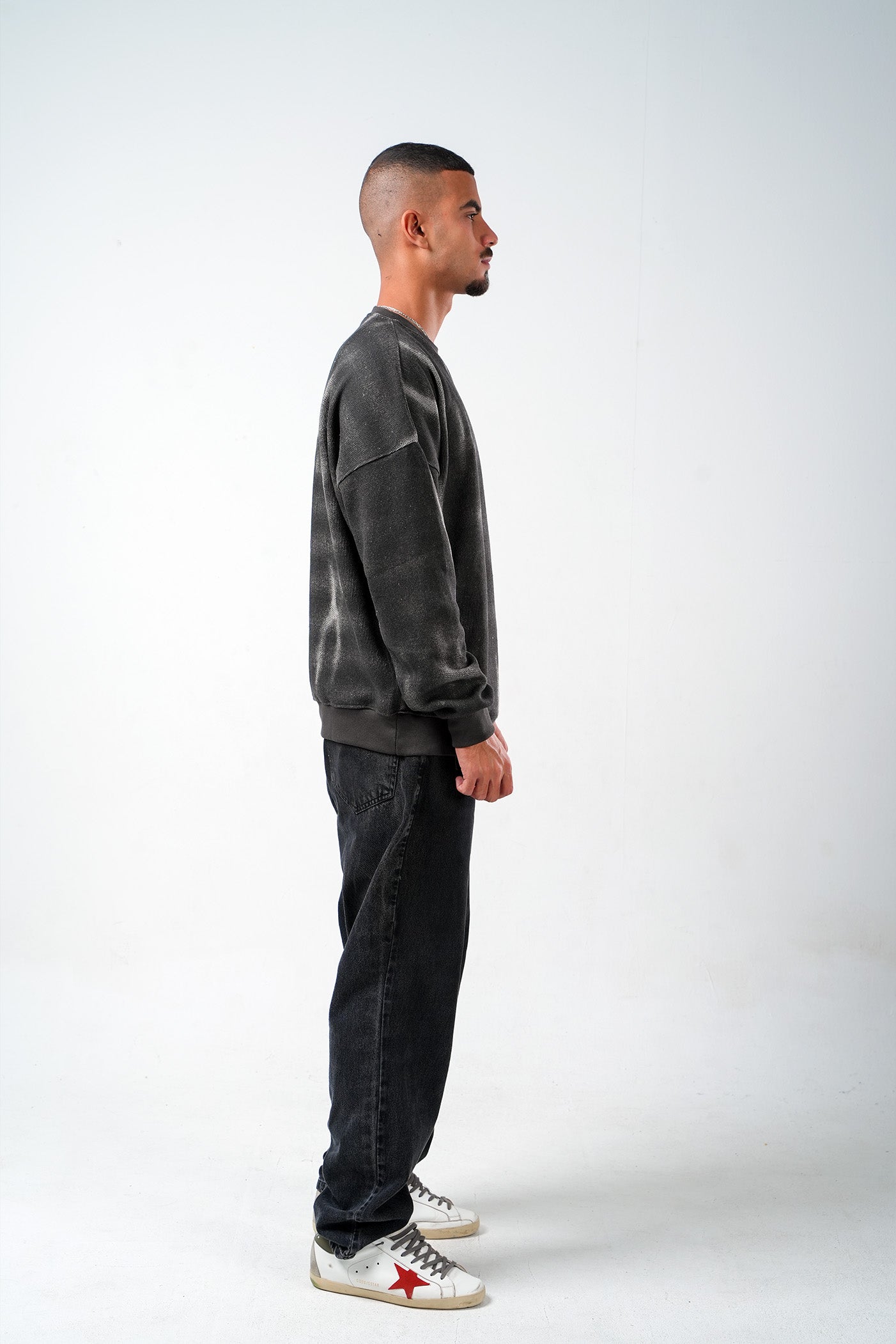 Ash Fade Crewneck – Charcoal Grey