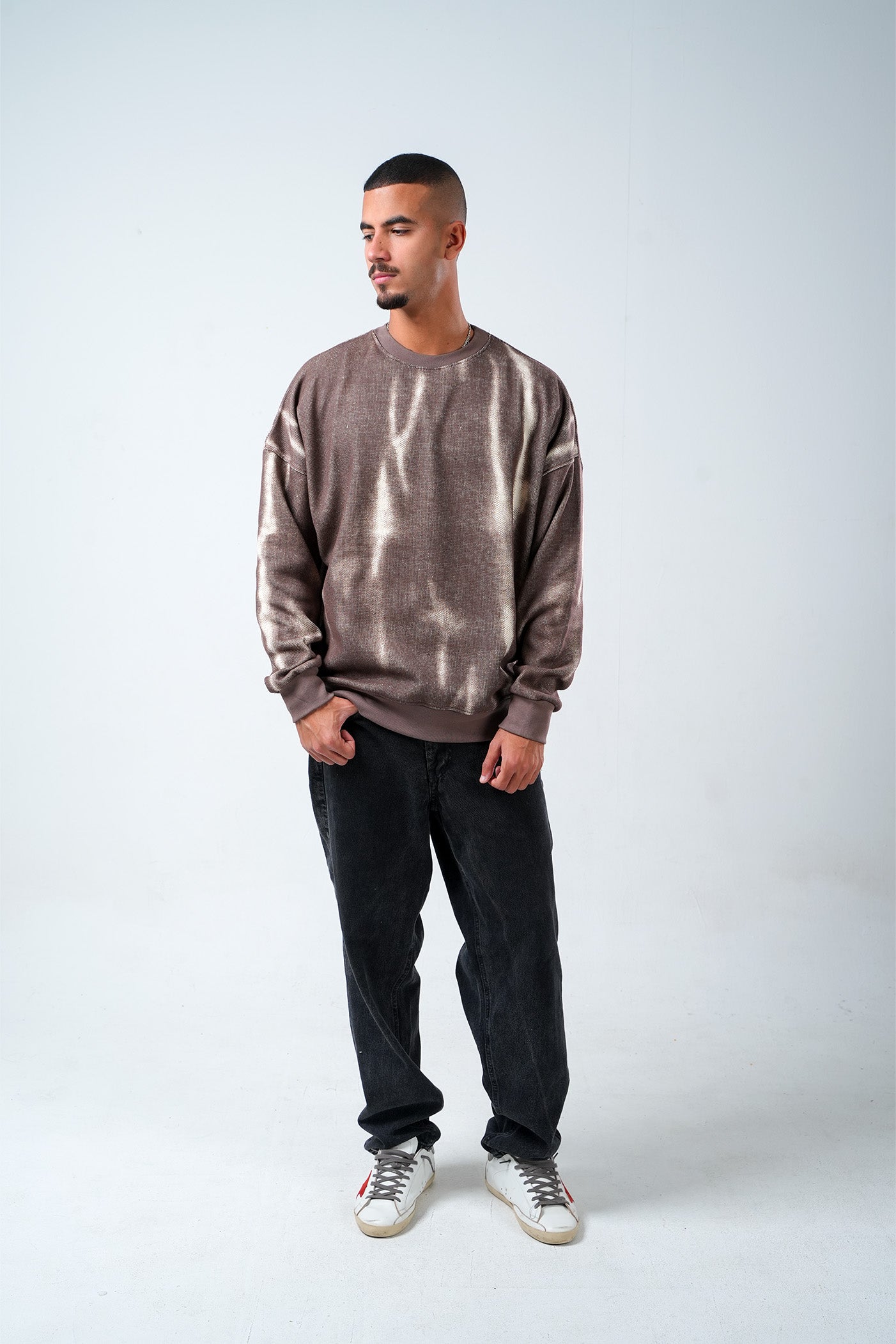 Ash Fade Crewneck – Mocha Brown