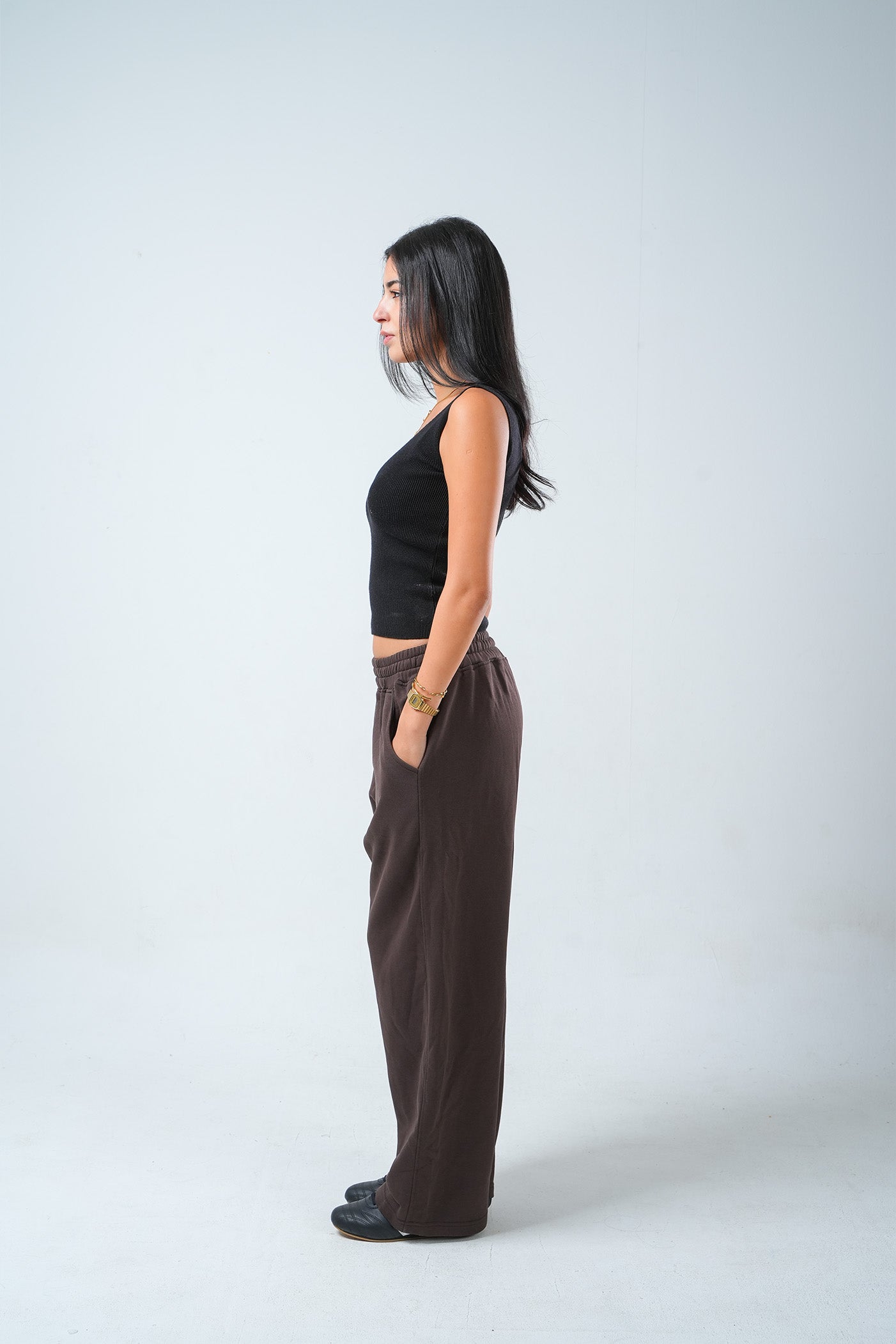 Wild Leg Sweatpants – Dark-Brown