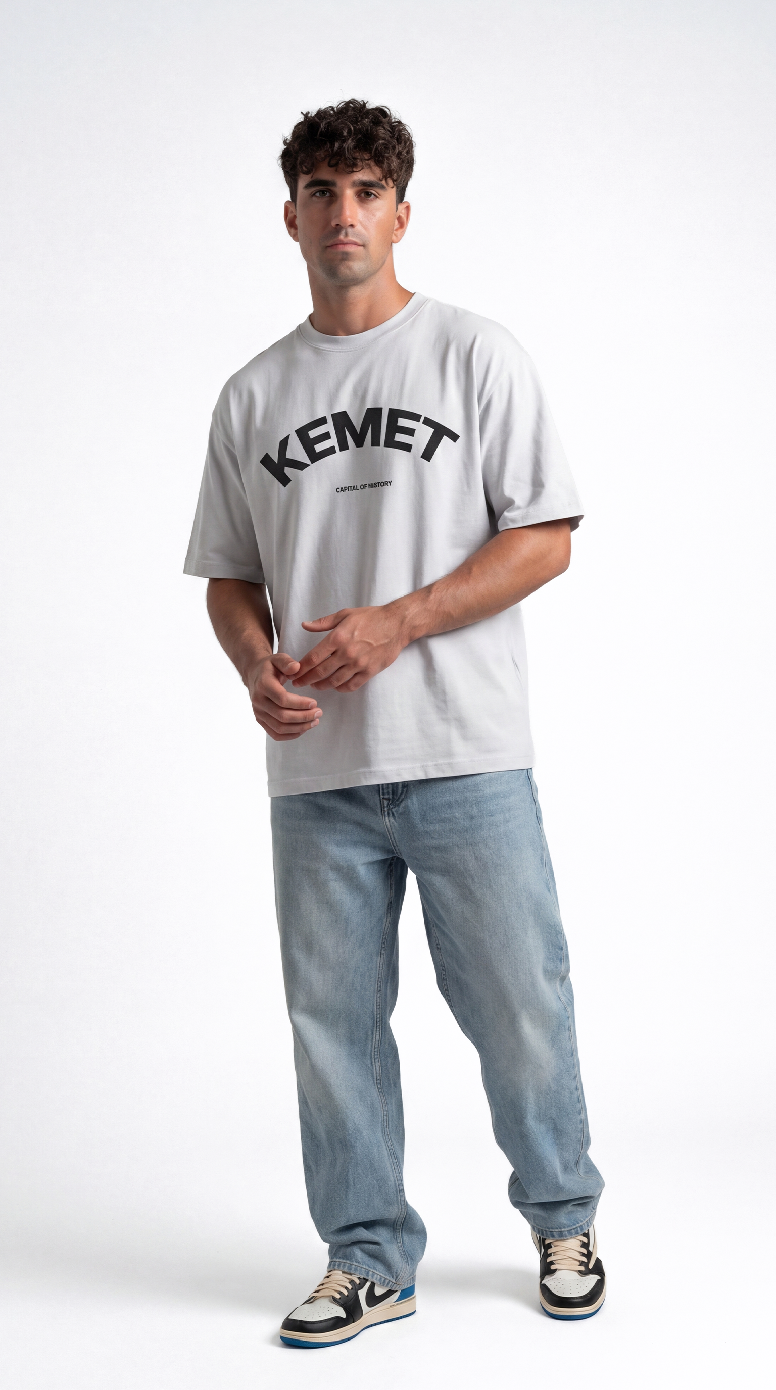 Kemet Arch Tee – Light Grey