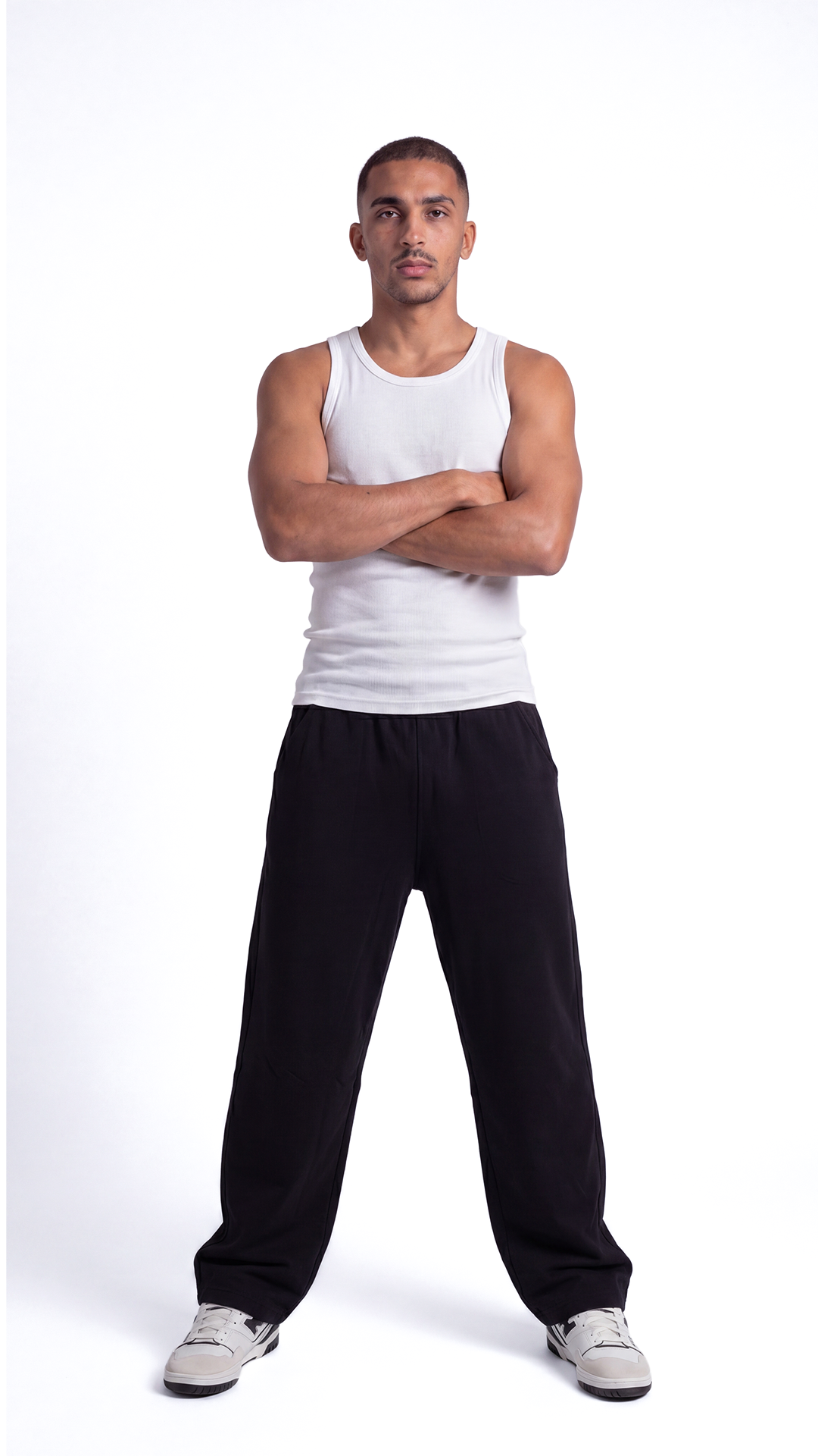 Wide Leg Sweatpants – Black