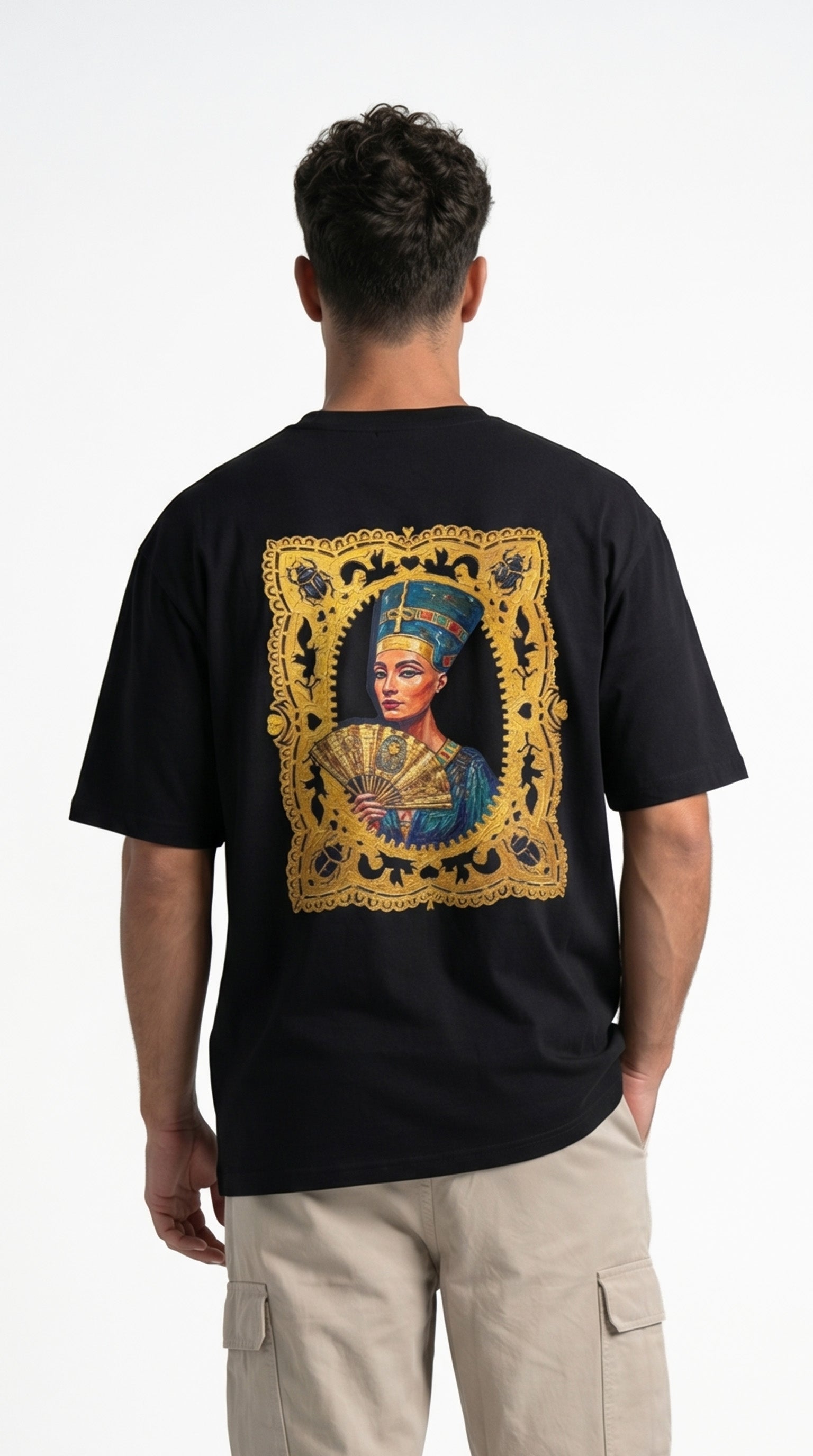 Nefertiti Frame Tee - Black