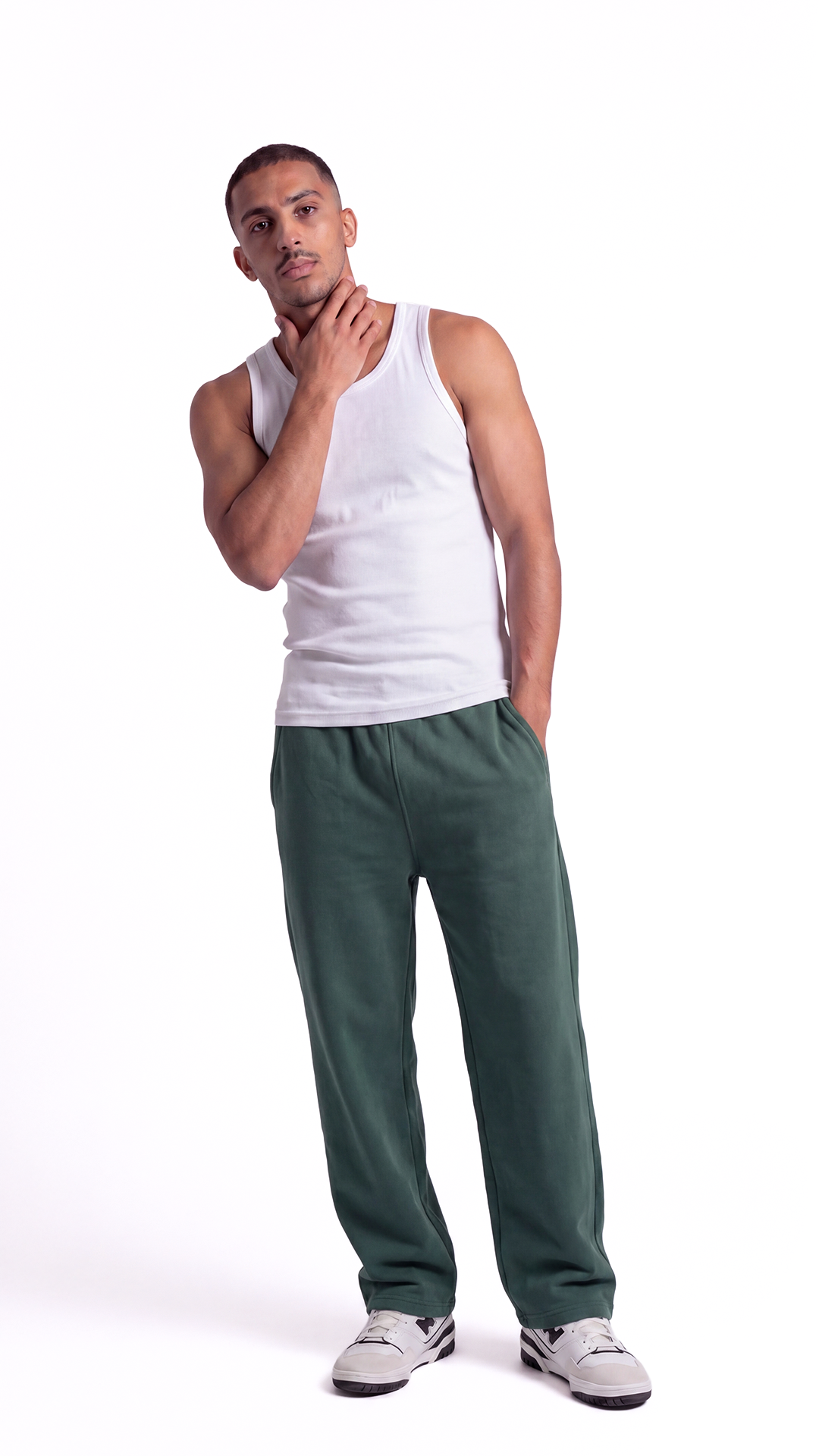 Wide Leg Sweatpants – Emerald Green
