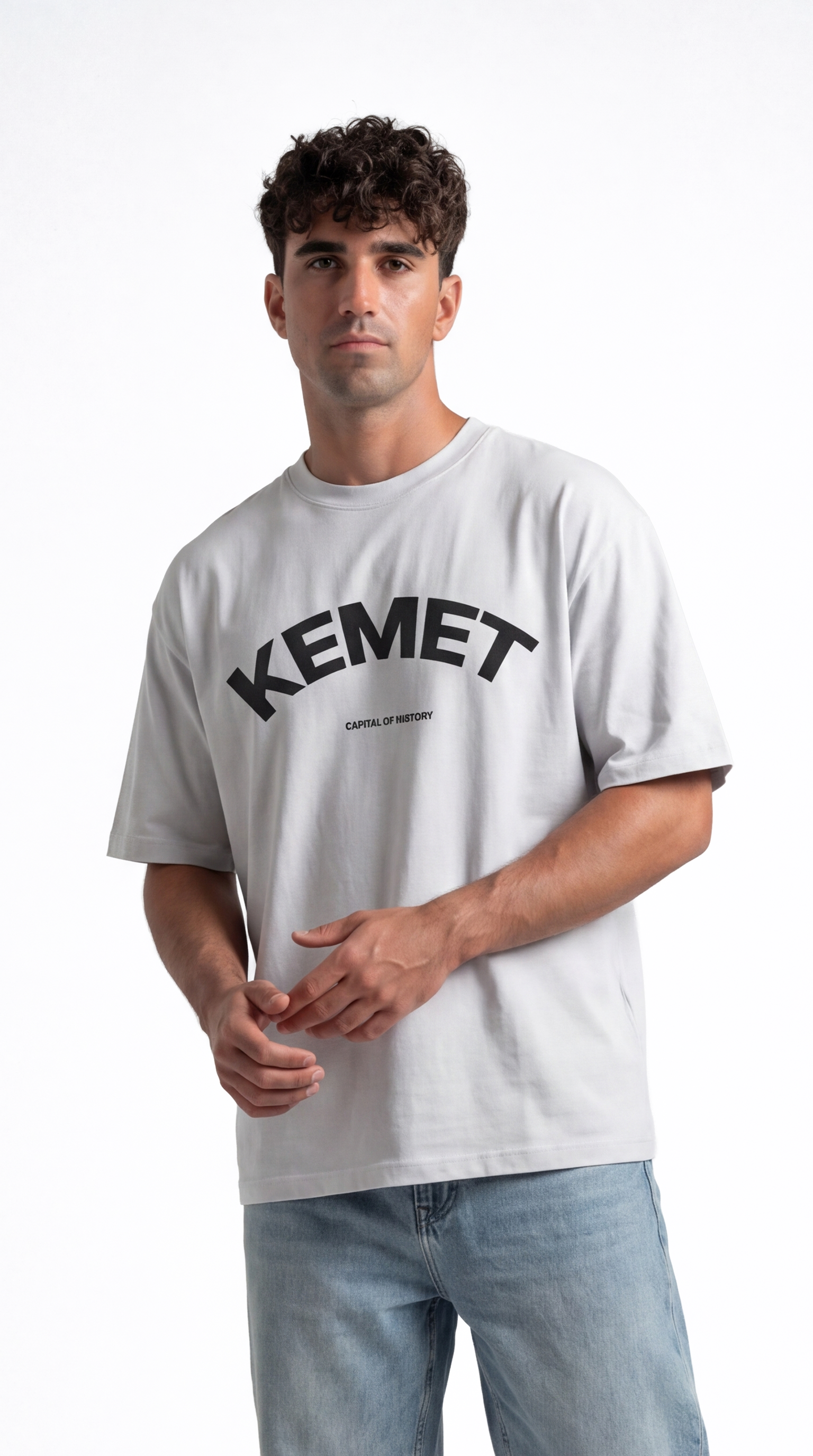 Kemet Arch Tee – Light Grey