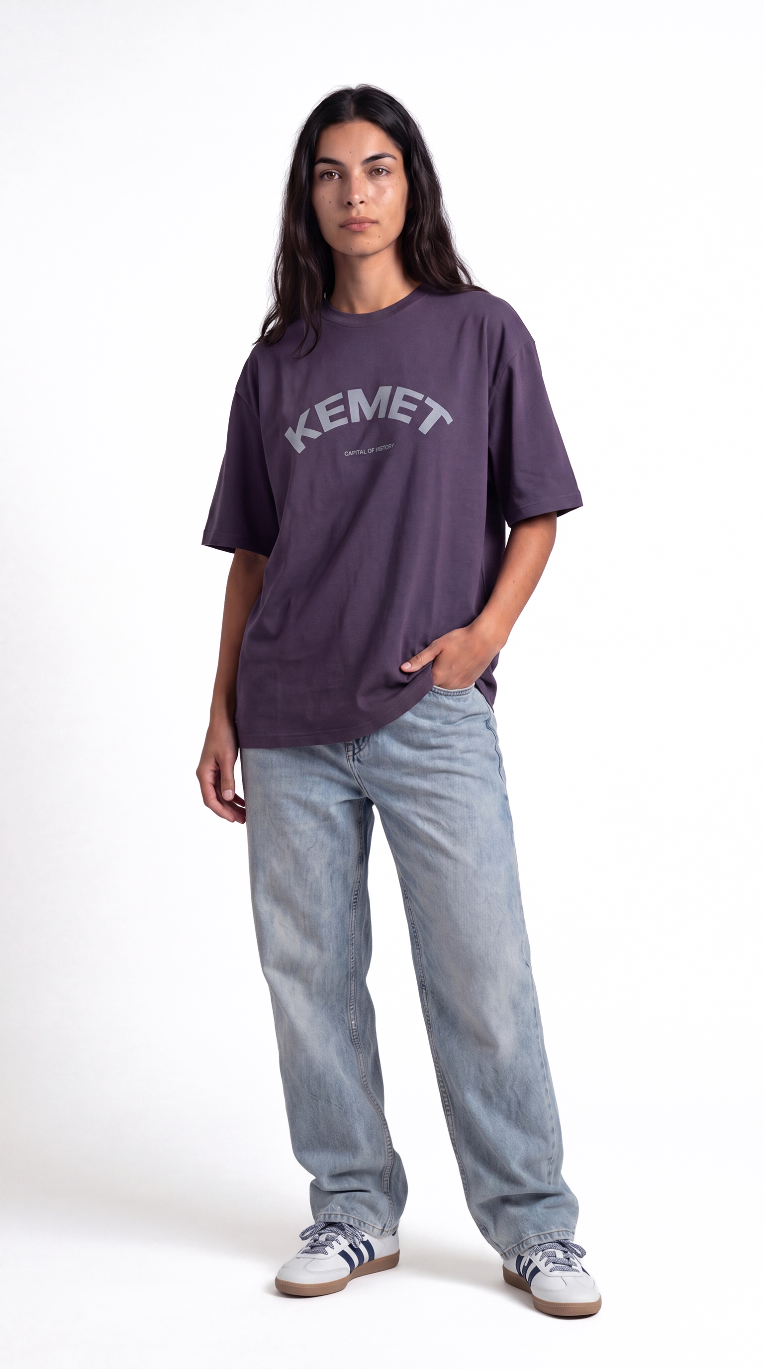 Kemet Arch Tee – Mauve Purple