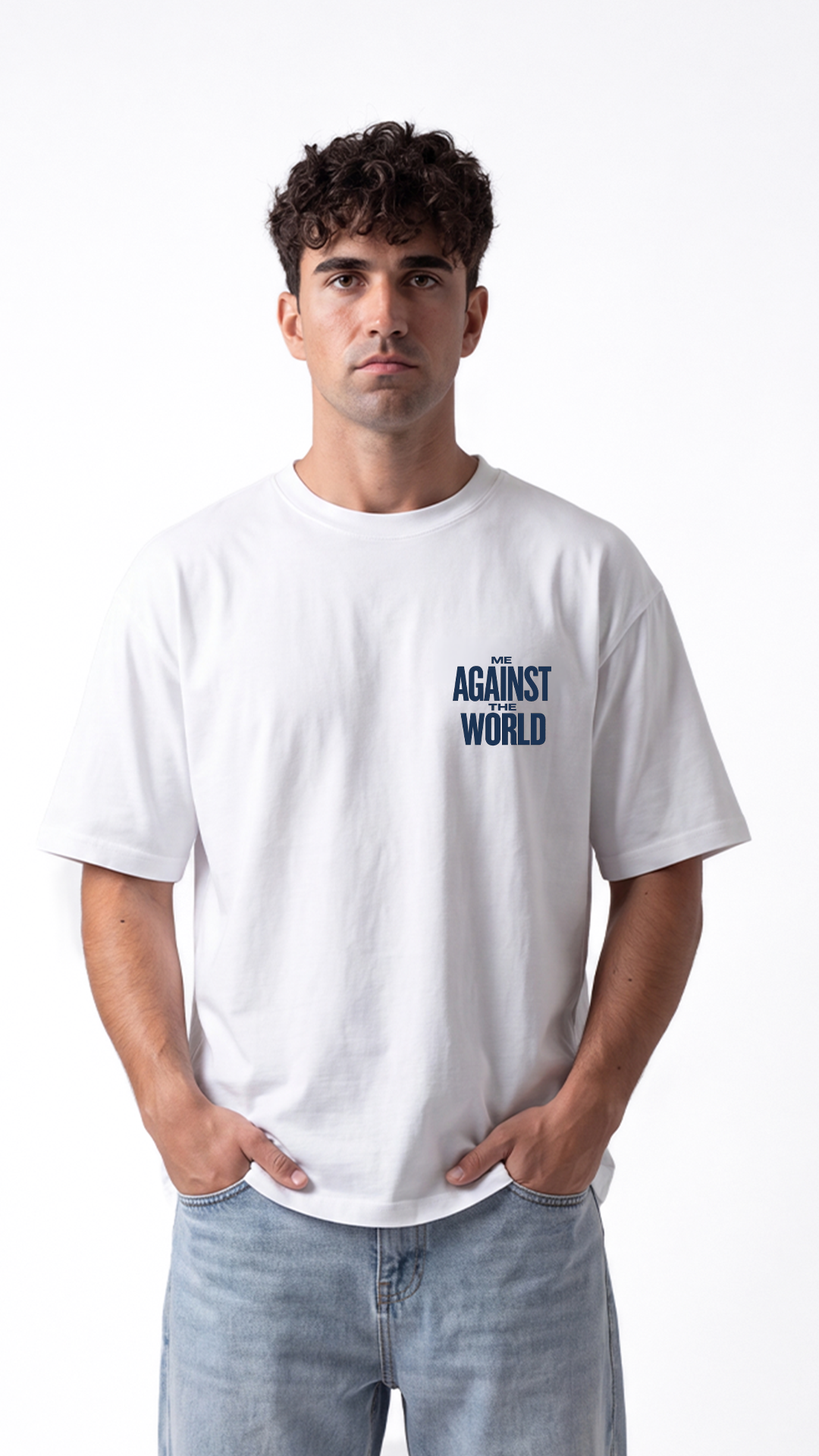 Against The World Tee - White