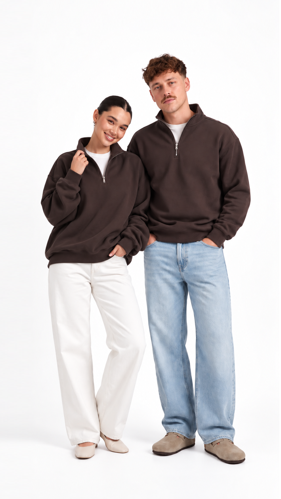Essential Oversize Quarter Zip — Brown — Artboard 84.png