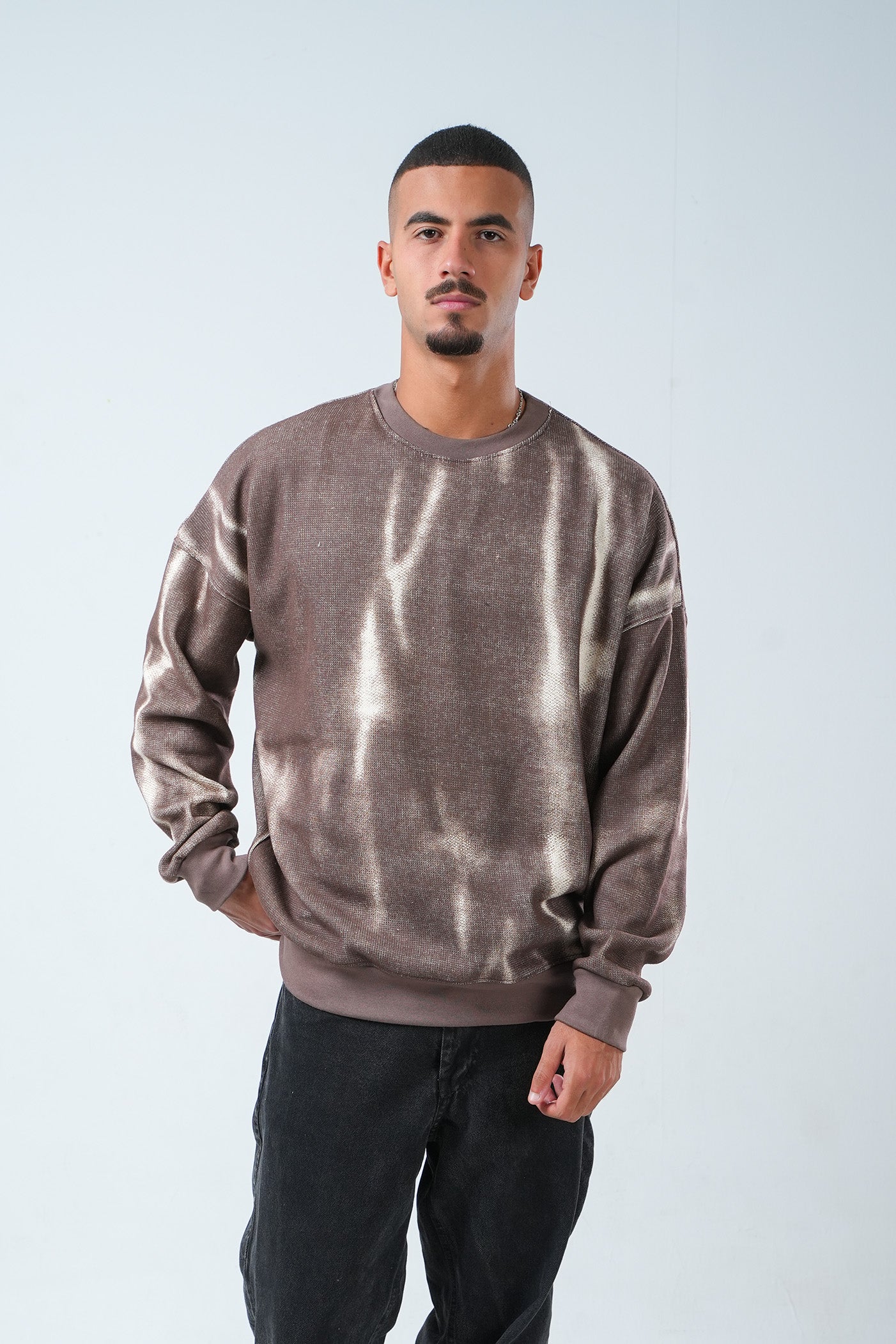 Ash Fade Crewneck – Mocha Brown