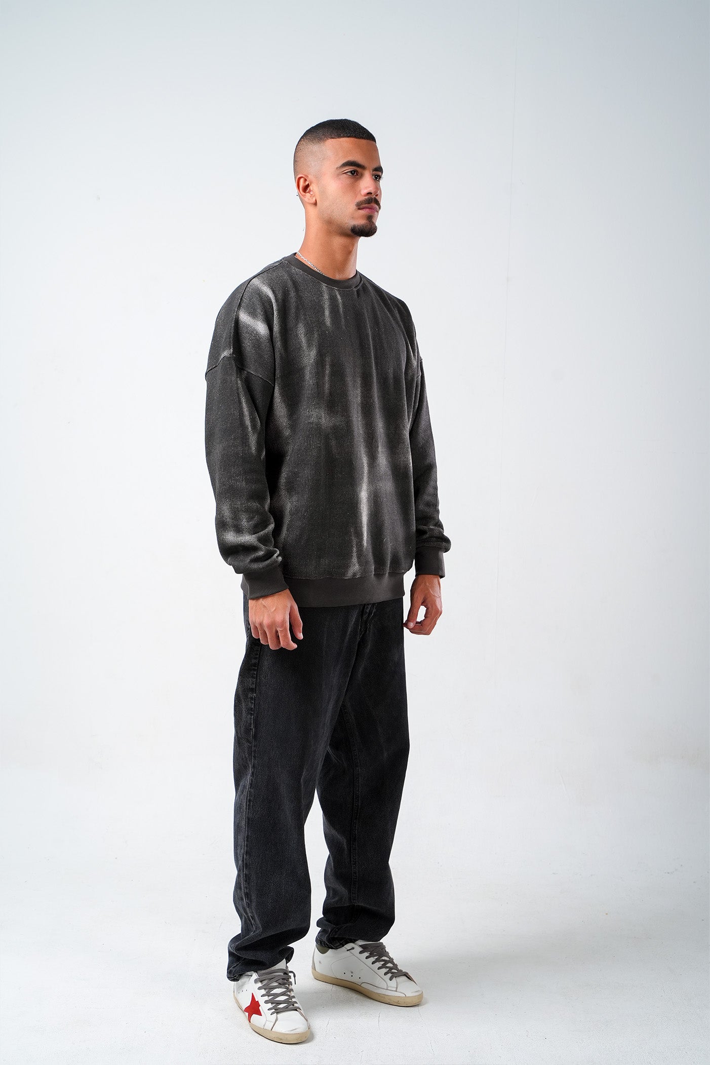 Ash Fade Crewneck – Charcoal Grey