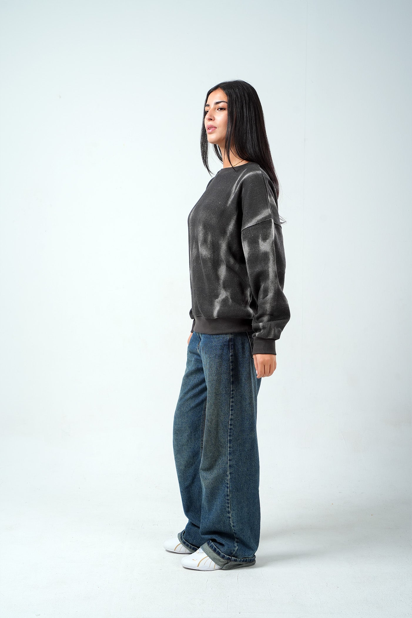 Ash Fade Crewneck – Charcoal Grey