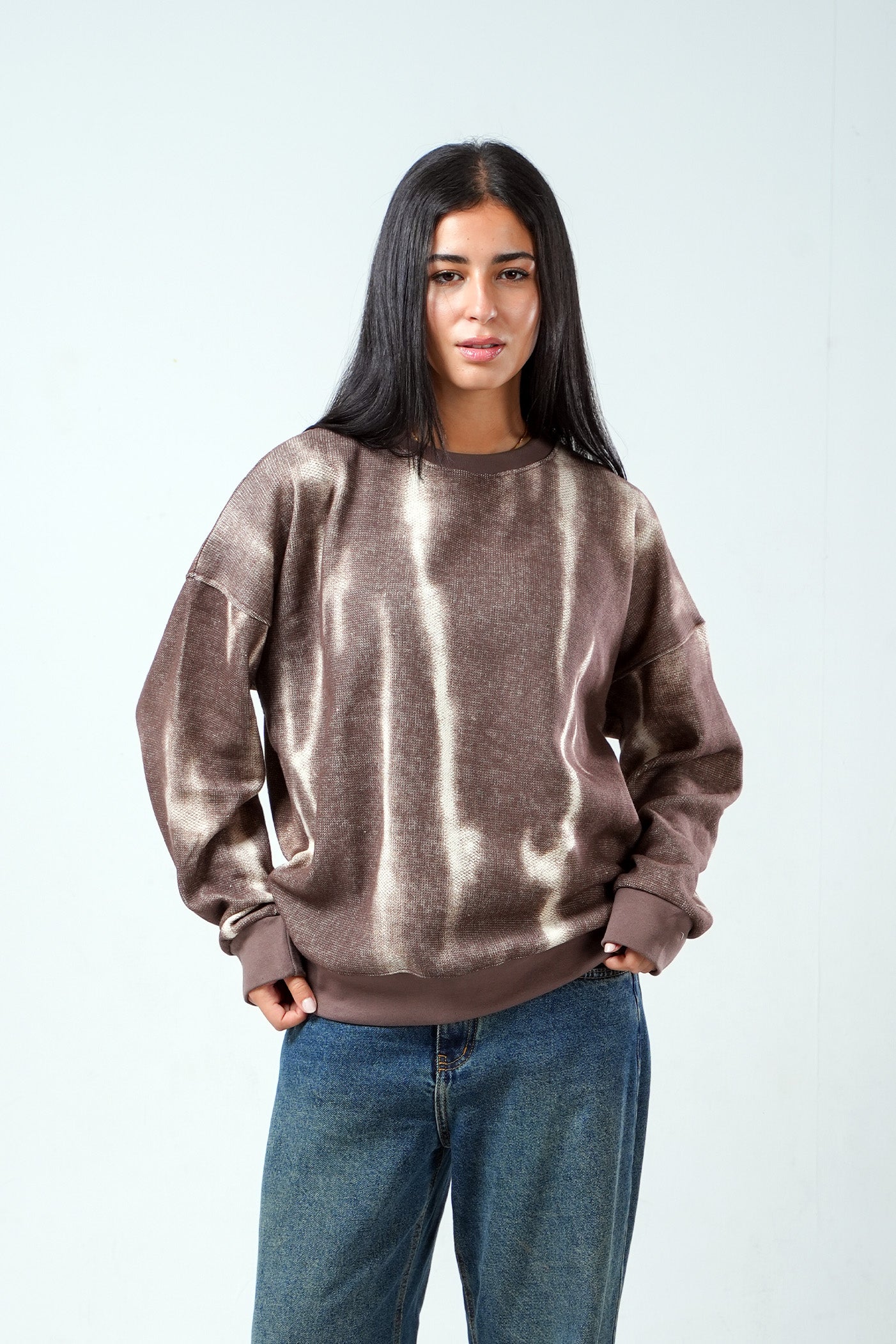 Ash Fade Crewneck – Mocha Brown
