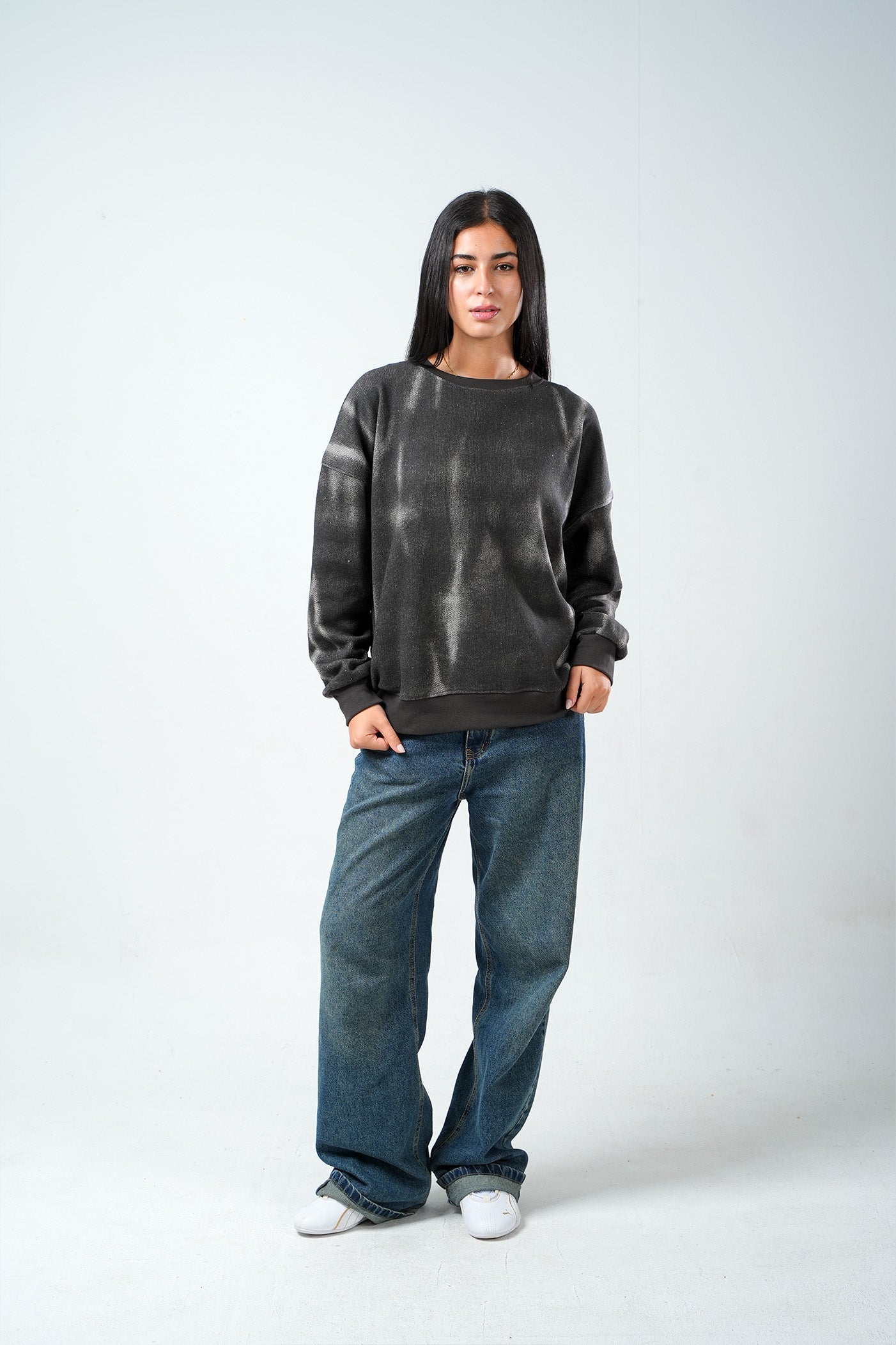 Ash Fade Crewneck – Charcoal Grey
