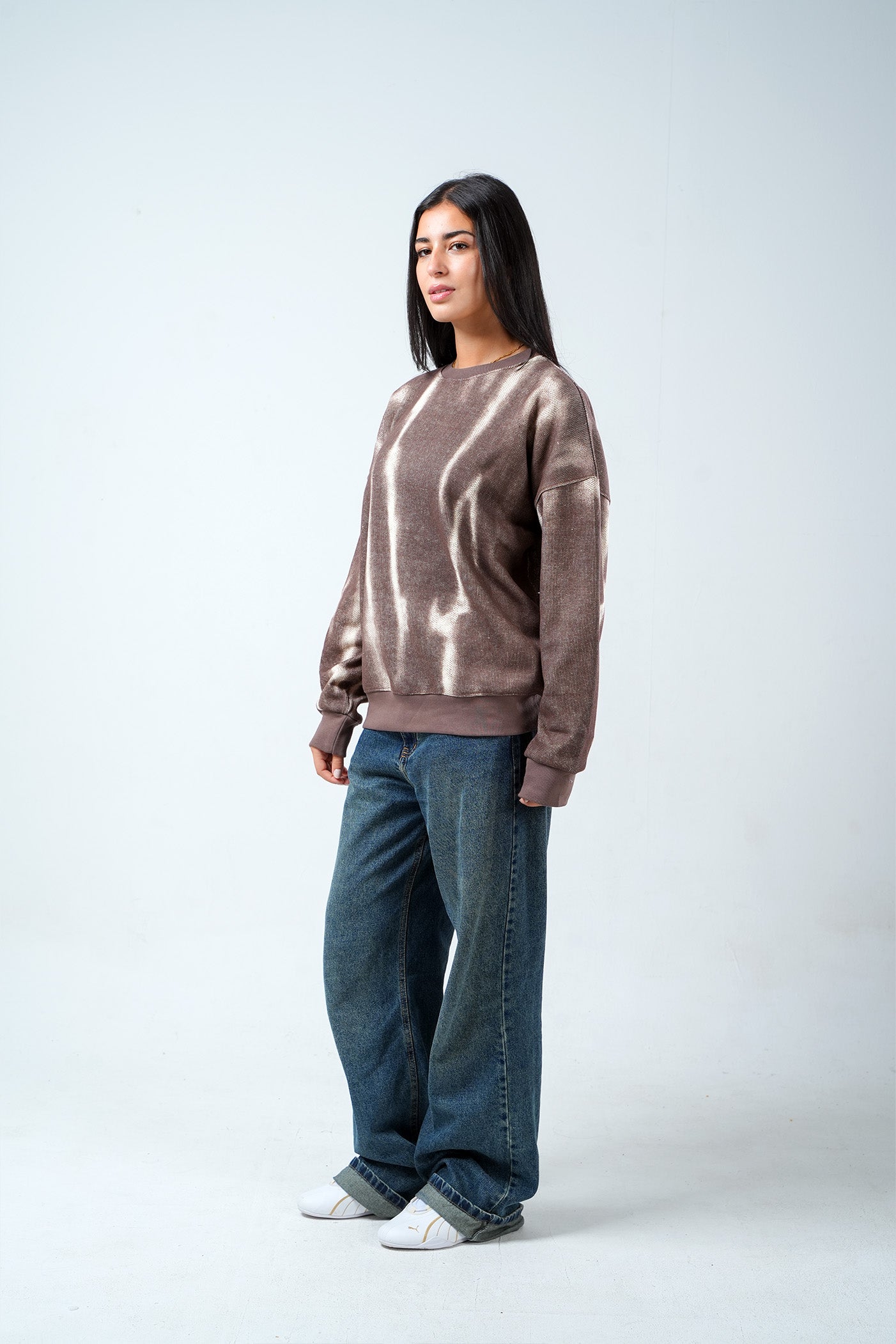 Ash Fade Crewneck – Mocha Brown