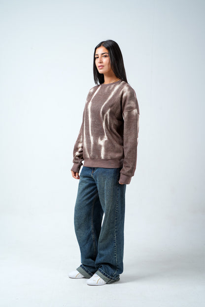 Ash Fade Crewneck – Mocha Brown