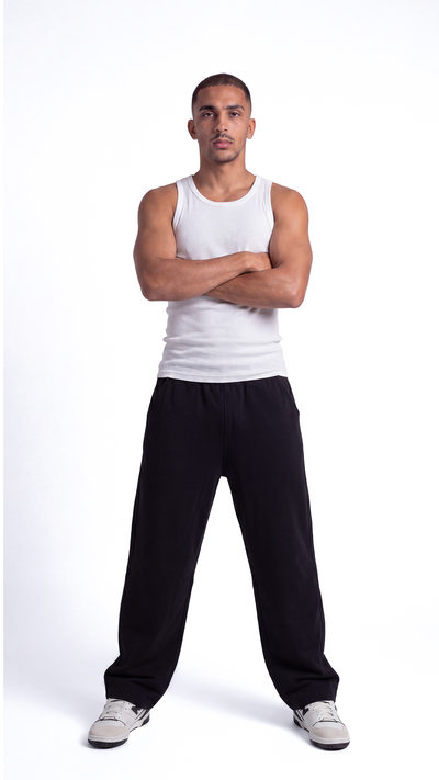 Wide Leg Sweatpants – Black