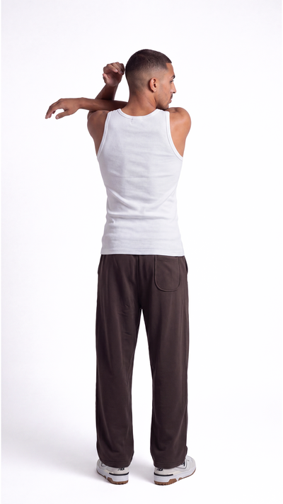 Wide Leg Sweatpants – Dark-Brown