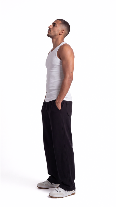 Wide Leg Sweatpants – Black