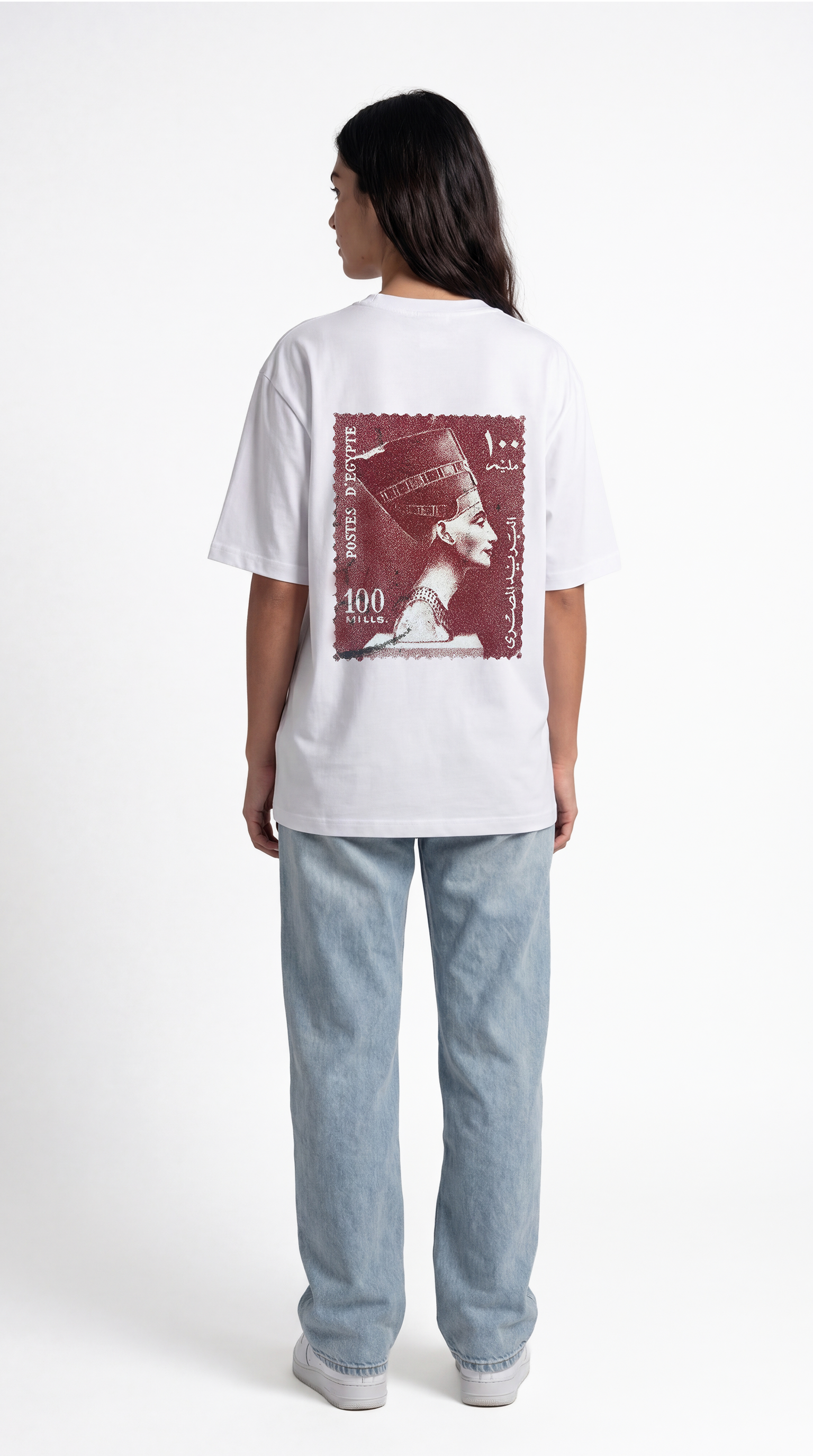 Nefertiti Stamp Tee - White