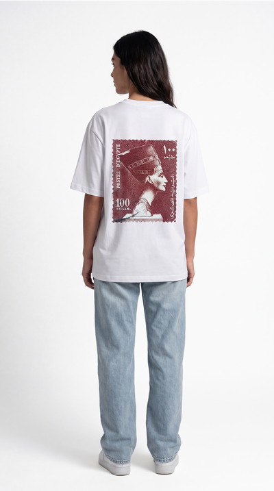 Nefertiti Stamp Tee - White