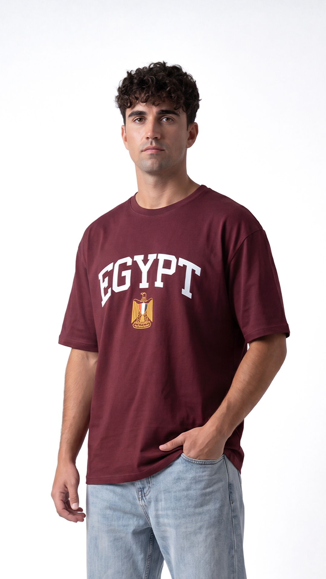 Egypt Heritage Tee – Burgundy