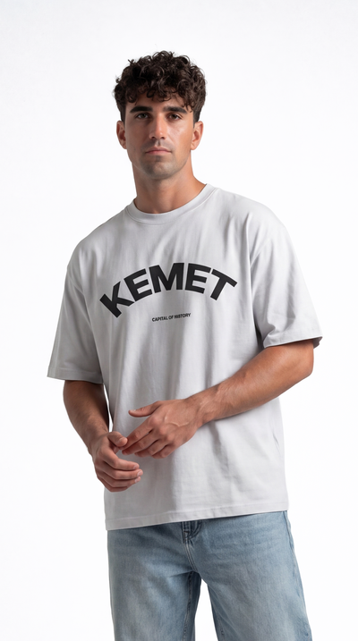 Kemet Arch Tee – Light Grey