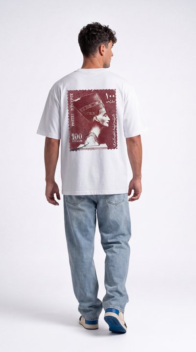 Nefertiti Stamp Tee - White