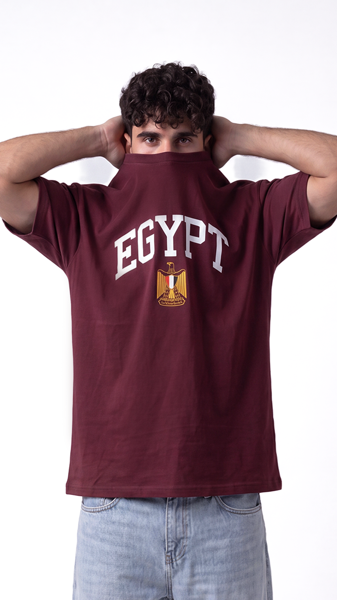 Egypt Heritage Tee – Burgundy