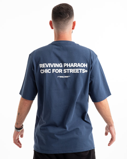Reviving Pharaoh Tee - Indigo