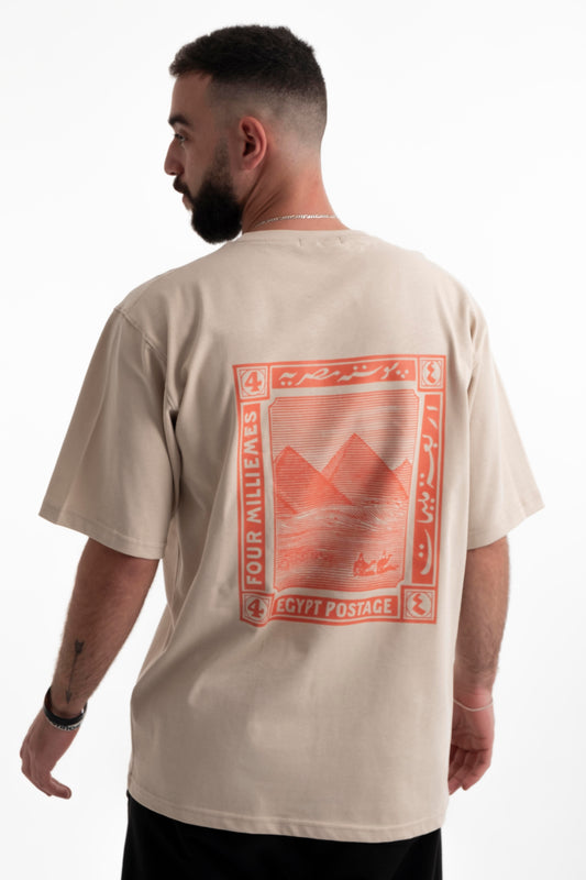 Postage Tee - Beige