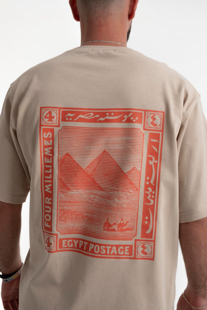 Postage Tee - Beige