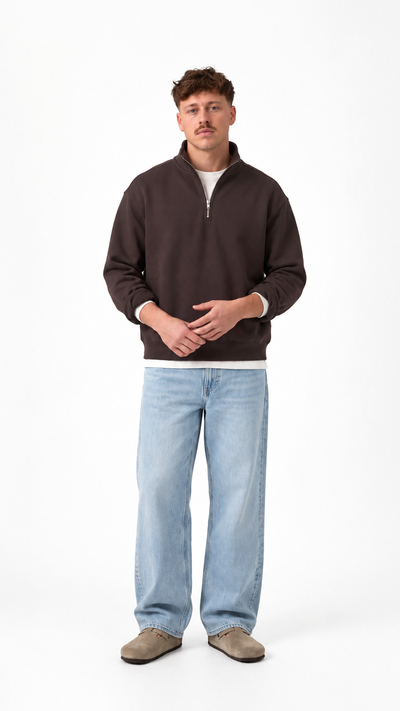 Essential Oversize Quarter Zip — Brown — Artboard 70.png