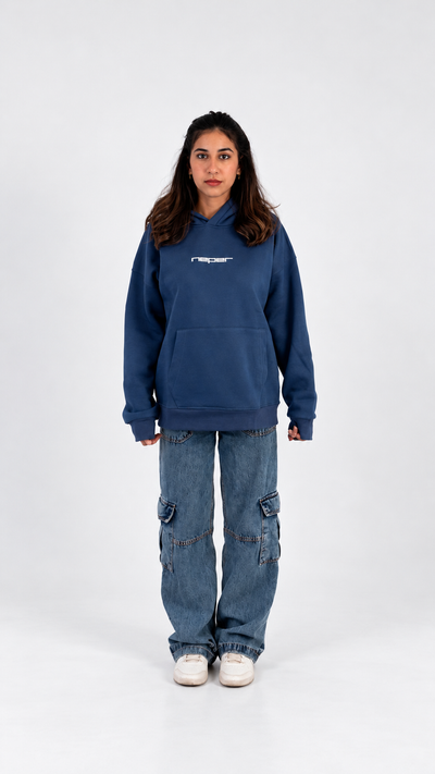 Immortality Oversize Hoodie - Navy - 03