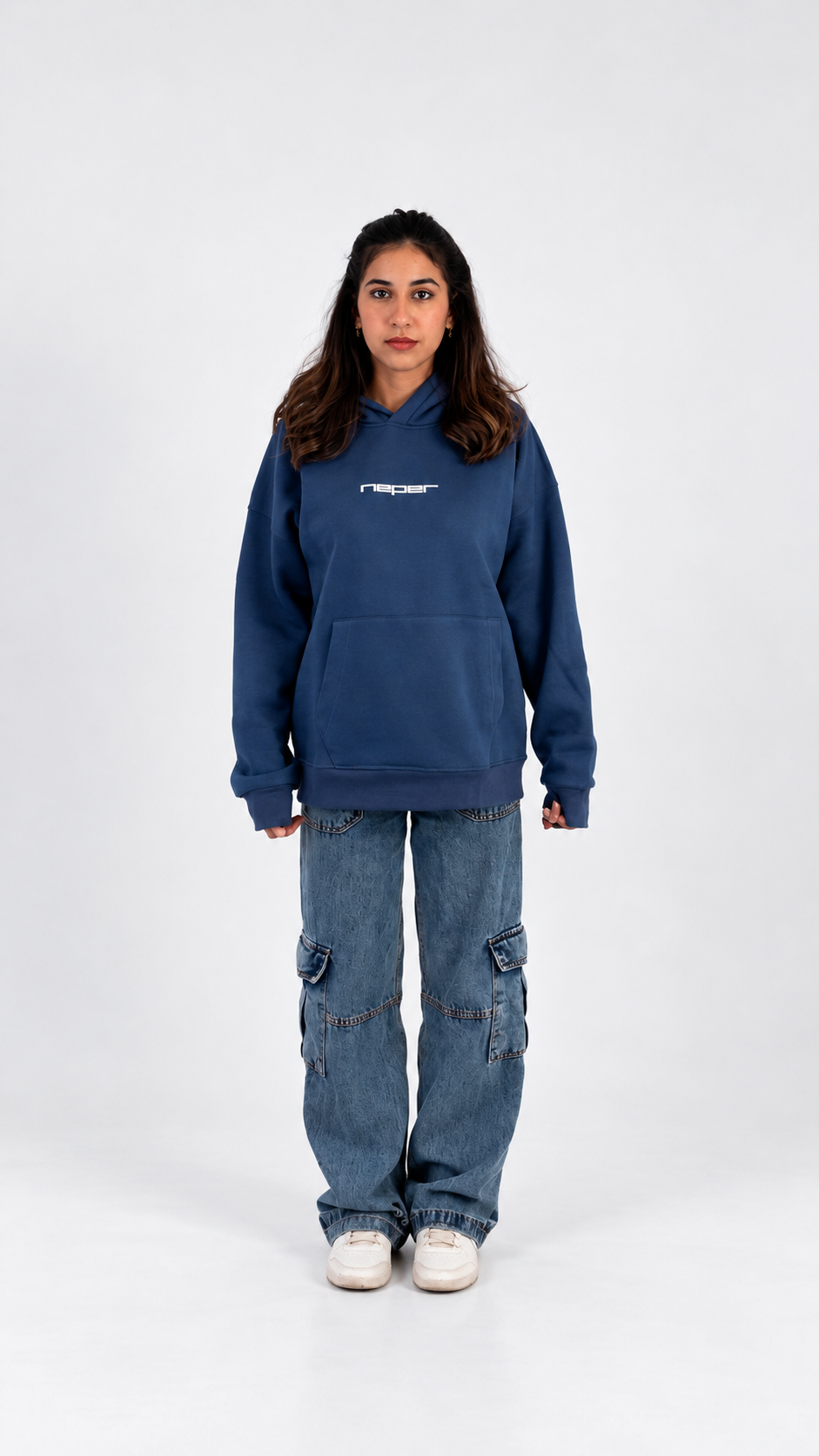 Immortality Oversize Hoodie - Navy - 03